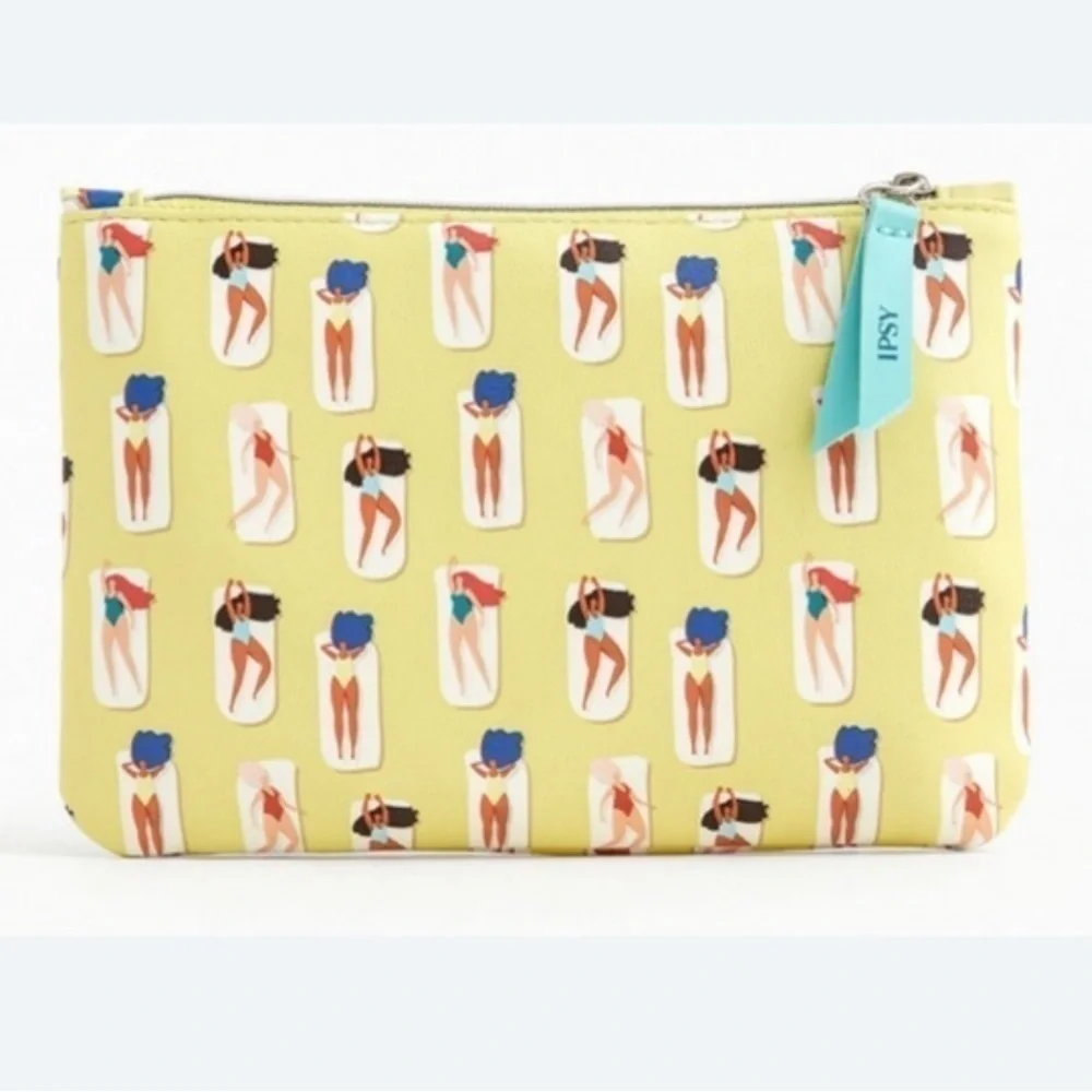 IPSY Yellow Sunbathing Beauties Makeup Bag